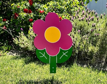 Spring Flowers Wood Yard Art Garden Decoration