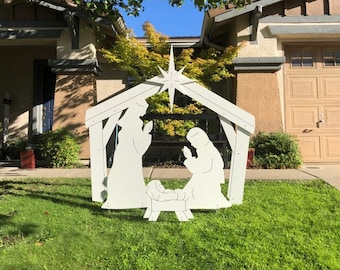 Nativity Scene, Baby Jesus, Joseph and Mary,Religious Christmas Decoration Yard Art