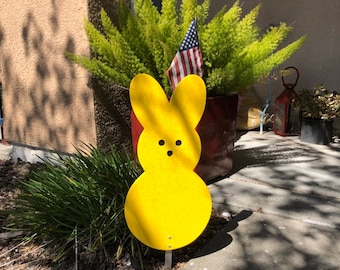 Peep Easter Bunny Medium Sized Wood Sign, Easter Decor