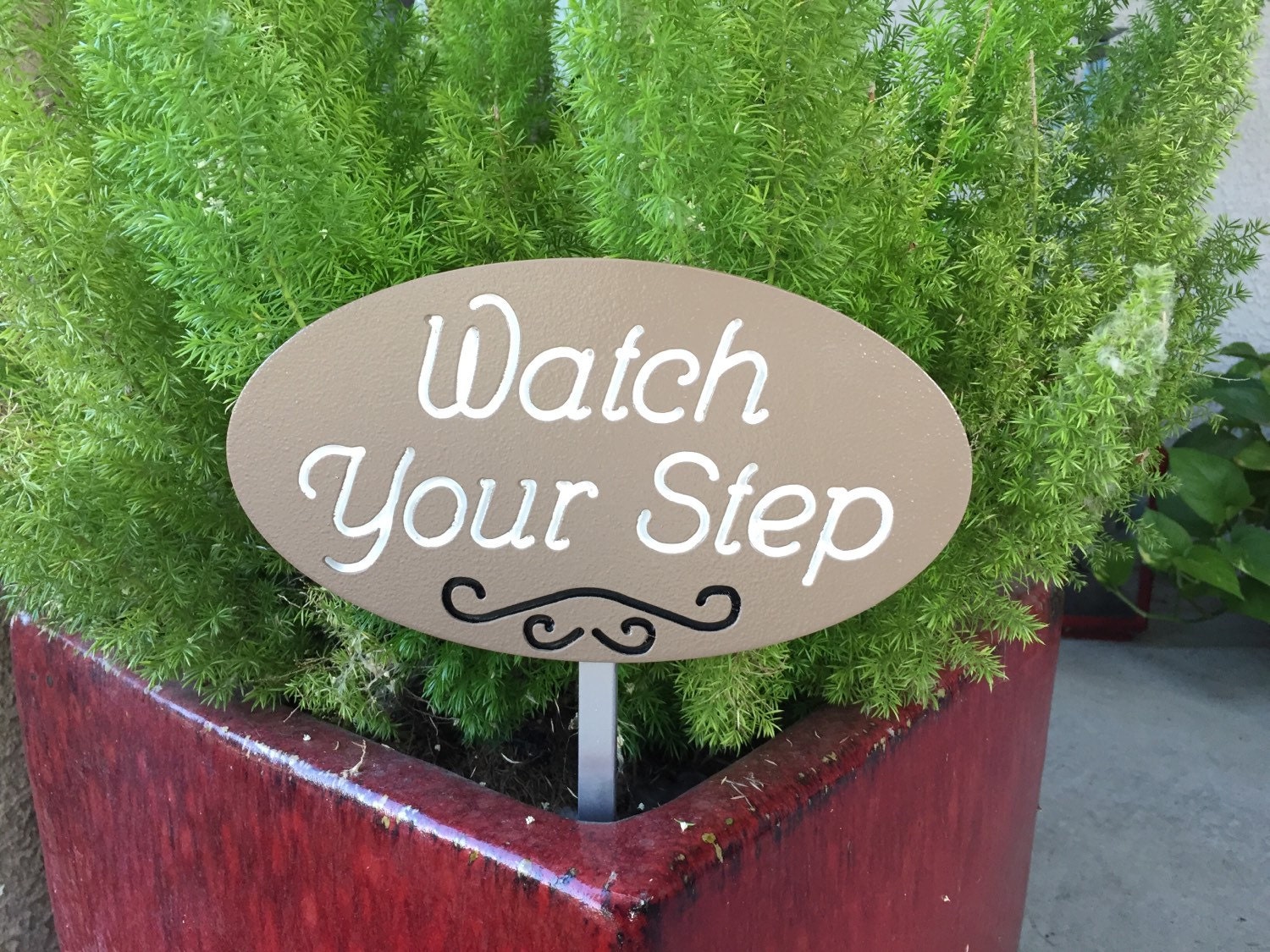 Watch Your Step Oval Sign | Small Porch, Entryway, Stair, or Step ...