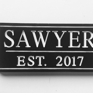 Customizable Established, Last Name Sign/ Engraved Wood Sign/ Personalized Gift