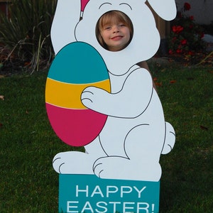 Easter Bunny Photo-op Engraved Wood Sign With Stand - Etsy