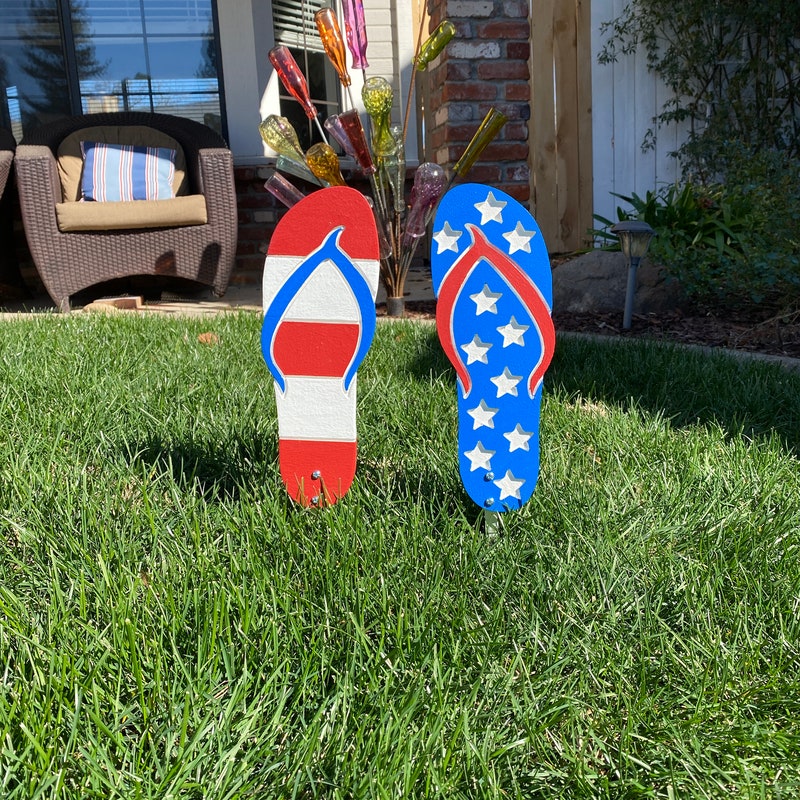Patriotic Flip Flops - Etsy