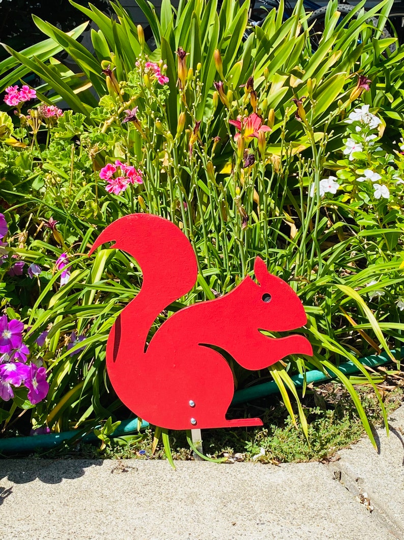 Squirrel Fall Yard Art Wood Sign Silhouette Etsy