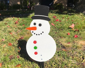 Snowman Outdoor Christmas Holiday Yard Art Sign
