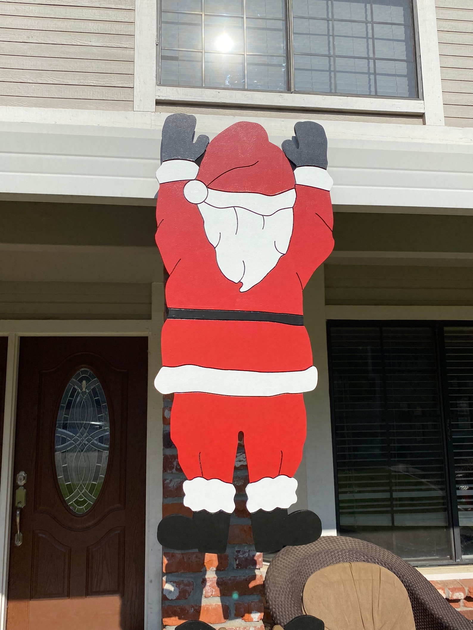 Santa Falling off the Roof Christmas Outdoor Yard Art Etsy