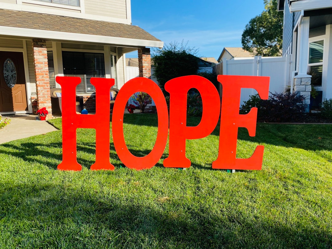 Hope Large Outdoor Christmas Holiday Yard Art Sign - Etsy