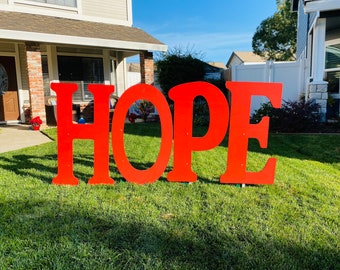 Hope Large Outdoor Christmas Holiday Yard Art Sign