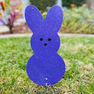 Easter Bunny Peep Wood Candy Signs, Easter Yard Art Decoration image 6