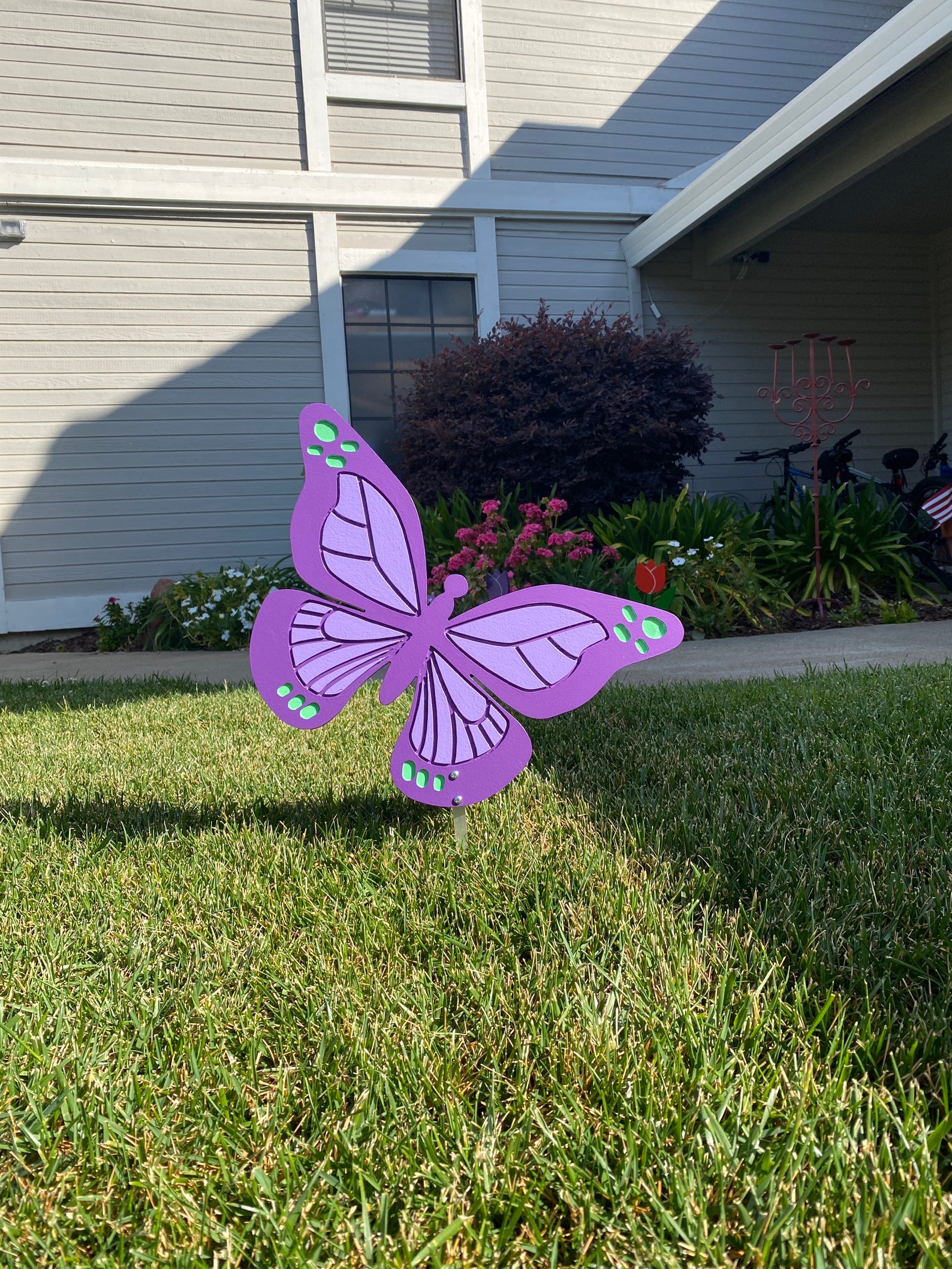 Butterfly Wooden Yard Art Decor Etsy