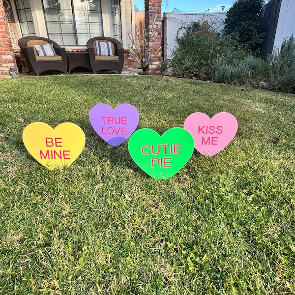 Valentine Yard Decor Etsy