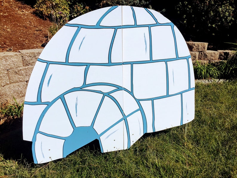 Igloo Outdoor Christmas Holiday Yard Art Sign Christmas Etsy