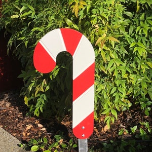 Candy Cane Outdoor Christmas Holiday Yard Art Sign Small | Etsy