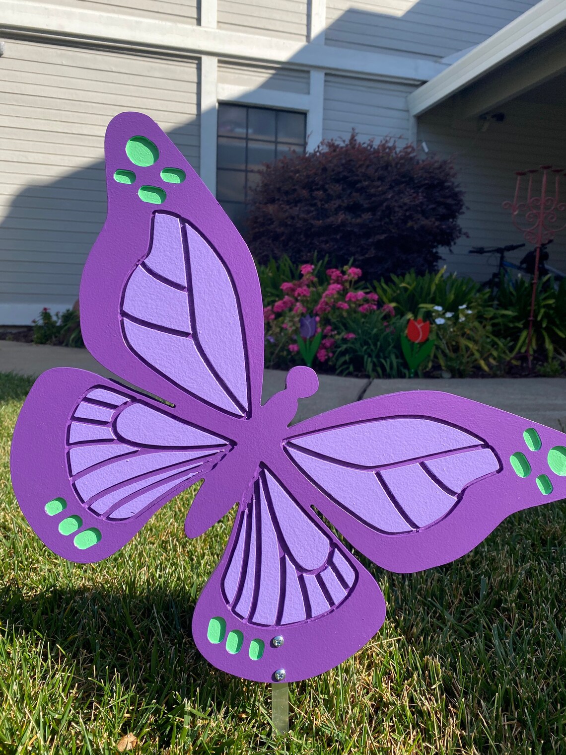 Butterfly Wooden Yard Art Decor Etsy