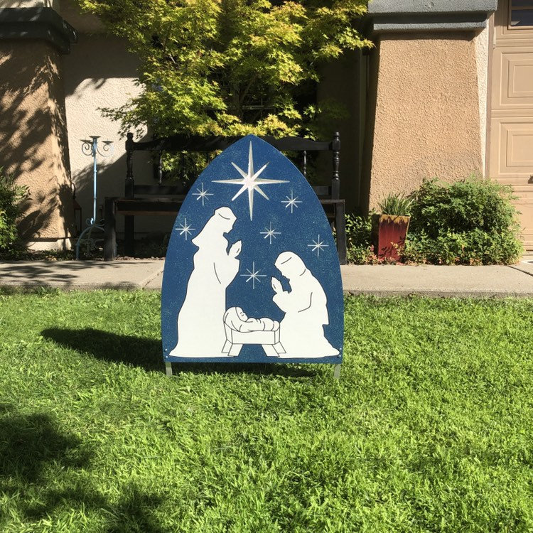 32 Christmas Yard Decor Ideas for a Festive Lawn 13 Nativity Christmas Wood Sign Religious Holiday Yard Art Christian…