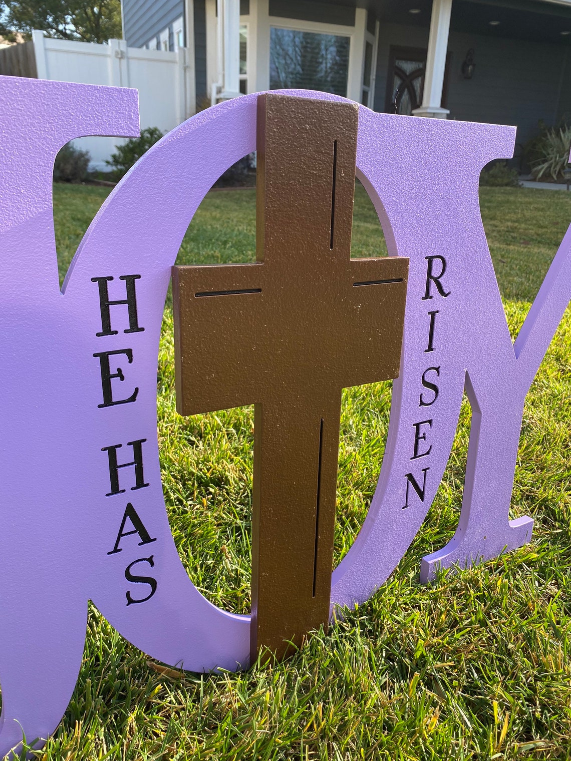 Easter Religious Outdoor Yard Decoration He Has Risen Wood Etsy