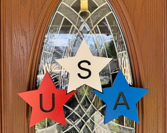 Patriotic USA Front Door Sign