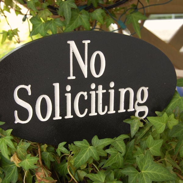 No Soliciting Engrave Wood Sign For The Home Or Business