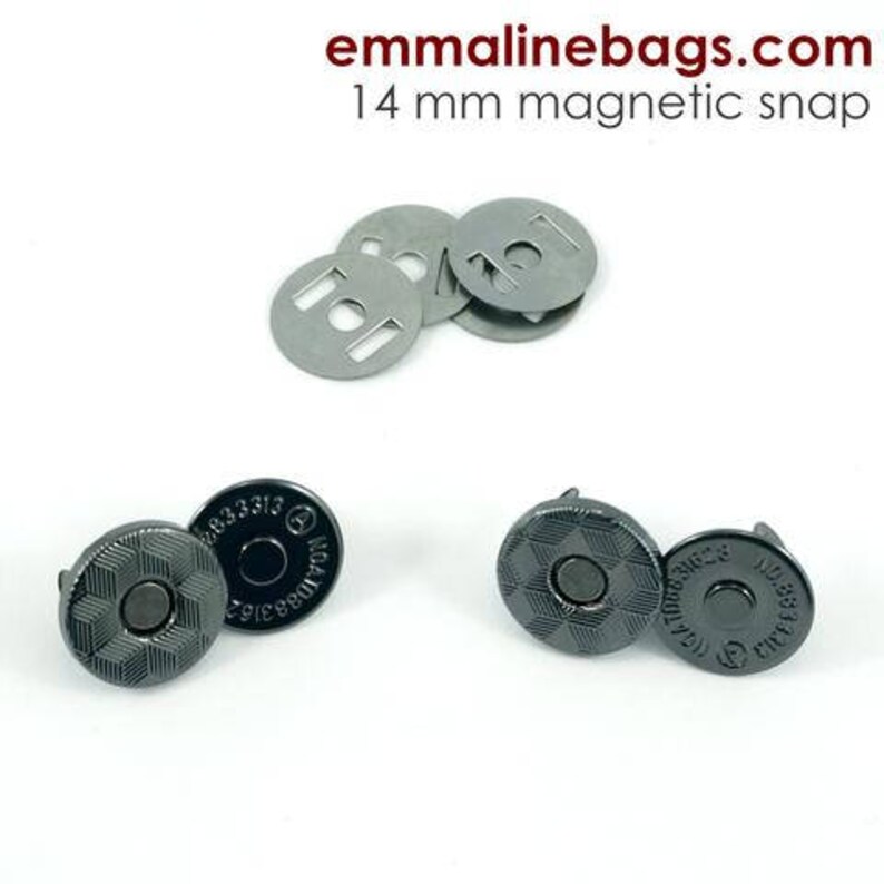 Snap Closures 9/16 SLIM Gunmetal 2ct Etsy