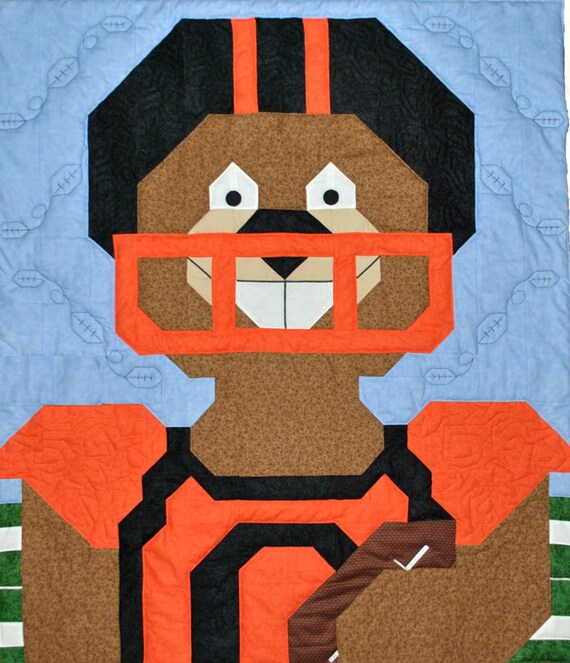 Football Beaver Quilt Pattern Etsy
