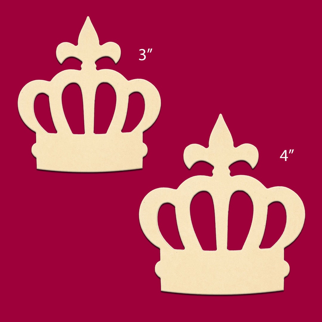 Mini Royal Crown 3 &amp; 4 pkg of 4 Miniature Unfinished DIY Wood Craft to ...