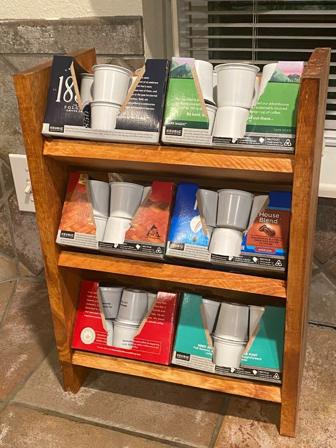 Keurig Pod Holder Storage Shelf 72 Kcup Holds 6x12 Count or Etsy