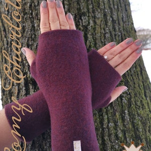 Super weiche Damen Stulpen, Armstulpen, Handschuhe, Pulswärmer aus Wollwalk Wolle: Merinoart. 8 verschiedene Farben zur Auswahl Bild 6
