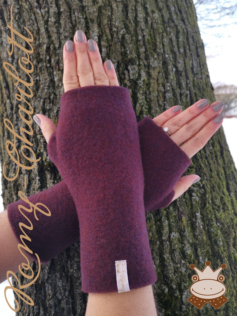 Super weiche Damen Stulpen, Armstulpen, Handschuhe, Pulswärmer aus Wollwalk Wolle: Merinoart. 8 verschiedene Farben zur Auswahl Bild 6