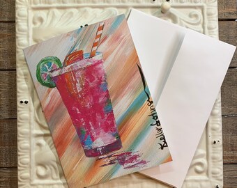 Sipping on Lemonade Set of 4 Blank Cards