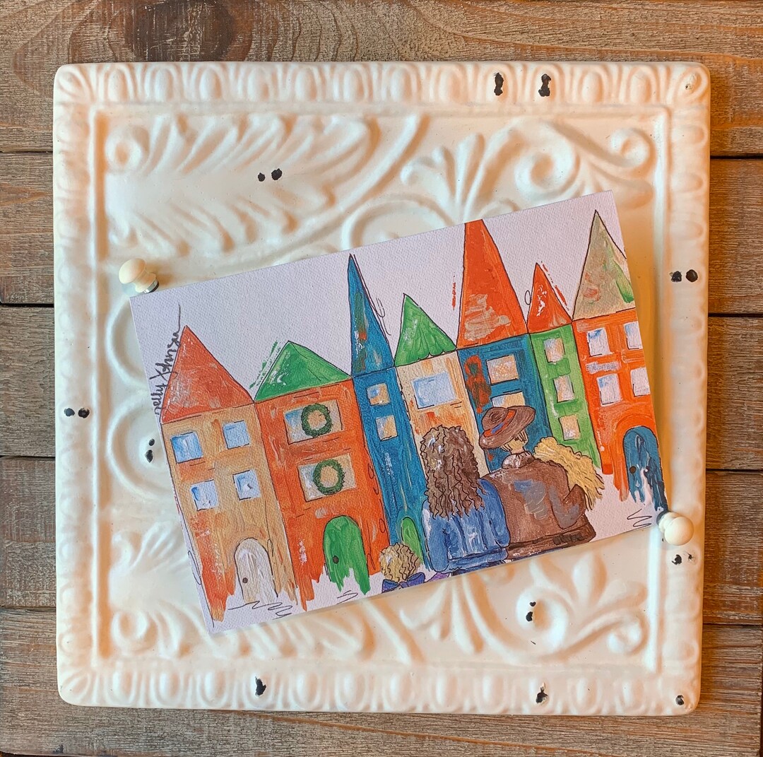 Home-set of 4 Blank Cards - Etsy