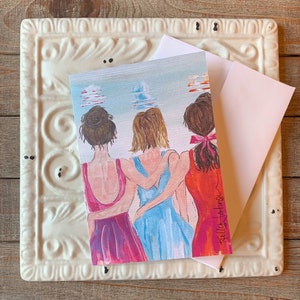 Sisters or Friends Inspired Set of 4 Blank Cards