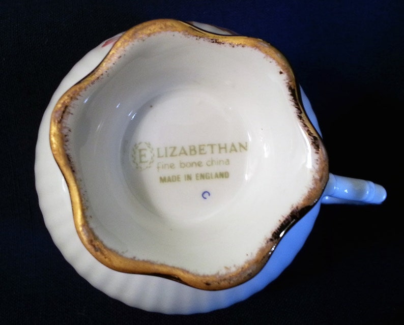 Vintage Elizabethan Bone China Floral Teacup and Saucer Etsy