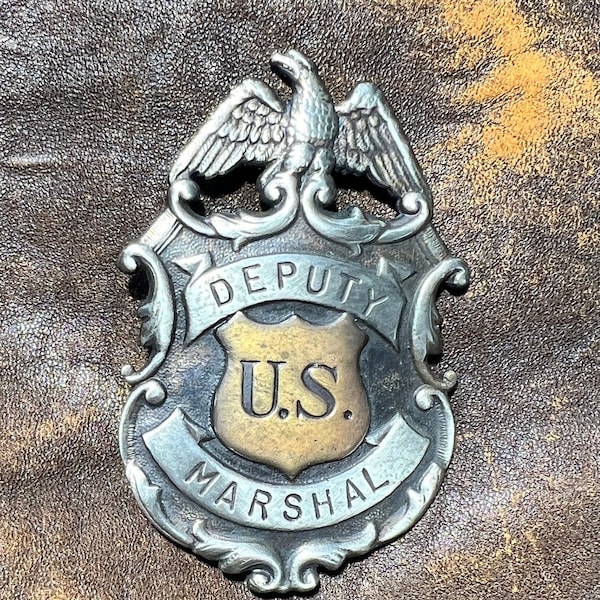 Vintage Obsolete Deputy US Marshal Badge.
