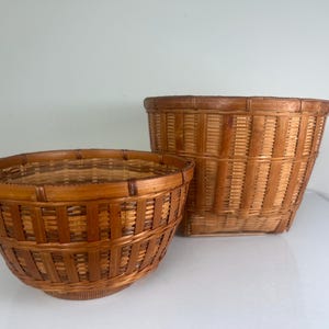 Set of 2 Basket Planter/Lovely Basket Planter/Plant Basket/Vintage Basket Planter set