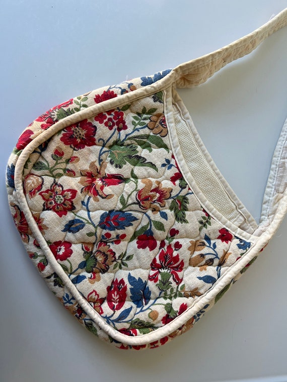 Lovely Textured Boho Tie Quilted Shoulder Bag Pur… - image 2