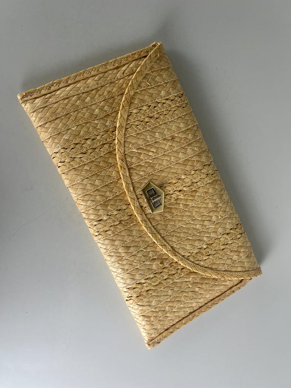 11 Inch Envelope Straw Boho Cluth/Straw Handbag/B… - image 3