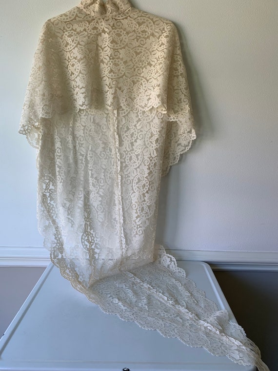 Rosette Lace Long Shawl Wrap main image 0