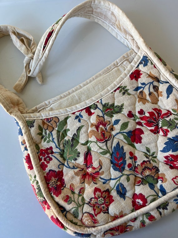 Lovely Textured Boho Tie Quilted Shoulder Bag Pur… - image 6