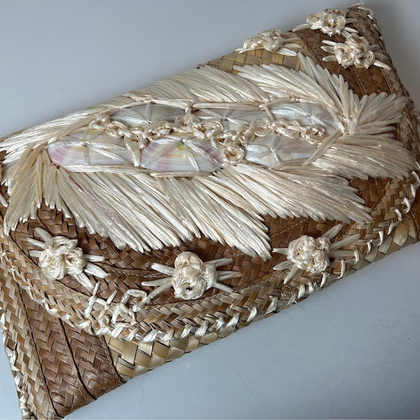 Boho Straw Clutch