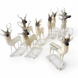 1930年頃オーストリアビミニグラス　鹿 Bimini Antique Glass Animals - Etsy
