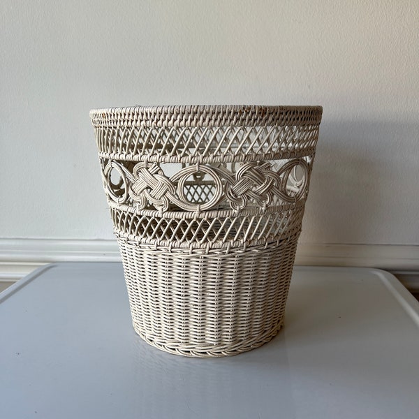 Bathroom Wicker Waste Basket Etsy