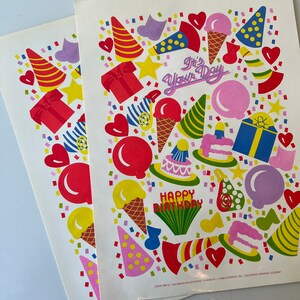 2 Sheets Vintage 1983 Current Birthday Stickers/Vintage Birthday Stickers