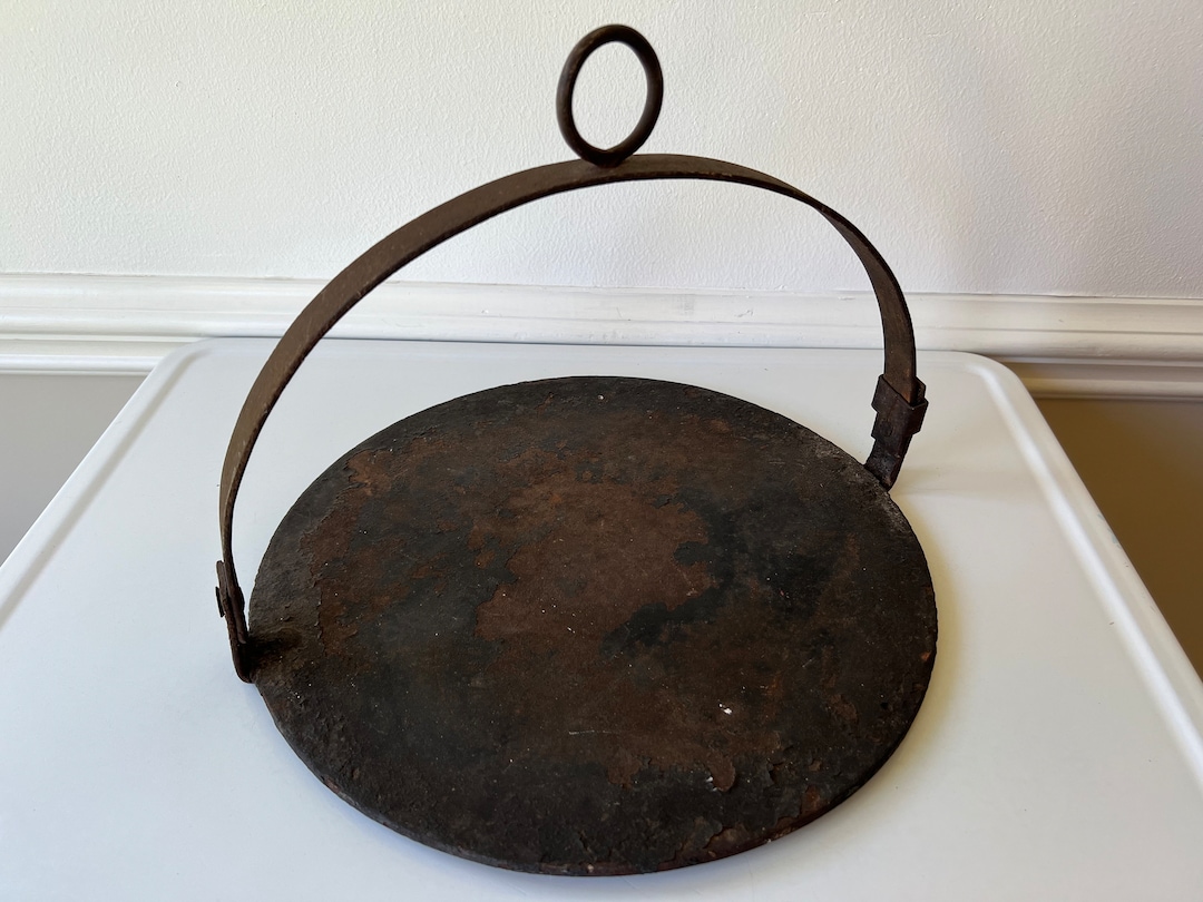 Antique Hanging Cast Iron Griddle Plate or Swinging Etsy