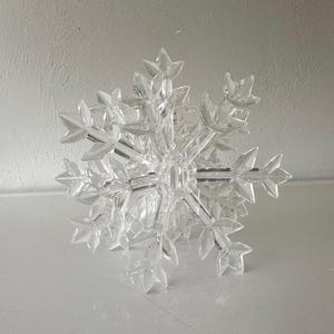 Crystal Hard Plastic Snowflake Small Tree Topper/Snowflake Tree Topper - Christ 3