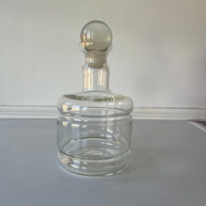Lovely Old Glass Decanter with Stopper - K