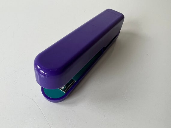 Purple and Teal Boston Stapler 5 Inches Retro Office Supplies H 