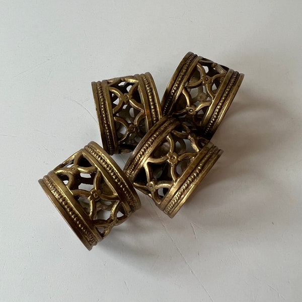 Brass Napkin Rings Etsy