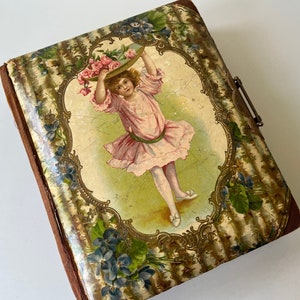 Lovely Antique Victorian Photo Album/Gorgeous Old Photo Album Little Girl Ballerina