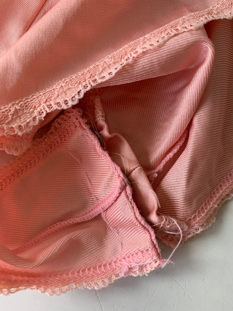 Pink Thread Teddy Beautiful Simple Pink One Piece Teddy/vintage Pinky Pink Lace - Etsy