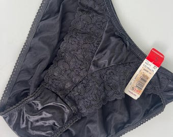 Collant Vintage Maidenform Perizoma In Nylon, Taglia 6 Media, Originali Anni '90 Colore Blu